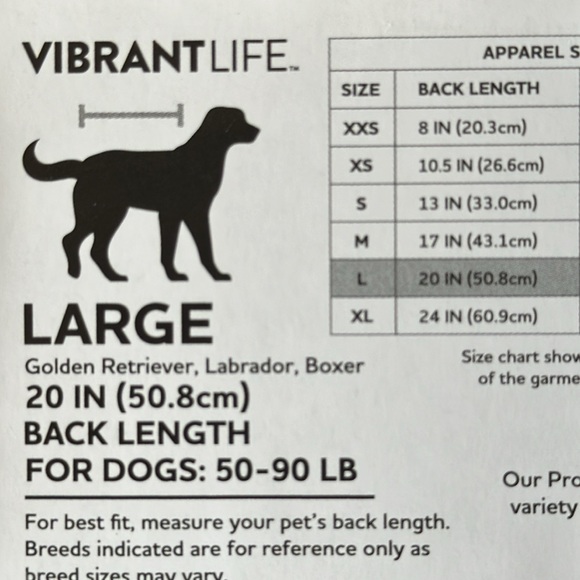 New Vibrant life Dog sz Large sweater 50-90lbs Grey & white - Picture 5 of 6